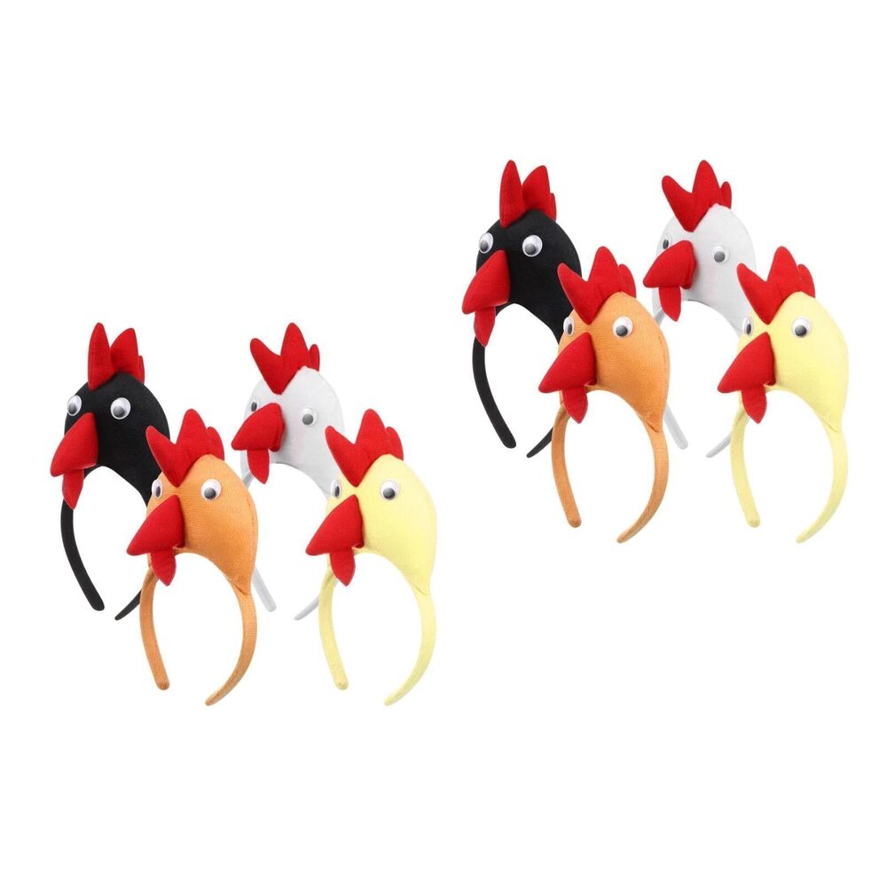 9512 Easter Chick Headbands - 8 pcs Chicken Costume Headwear Adults Chicken